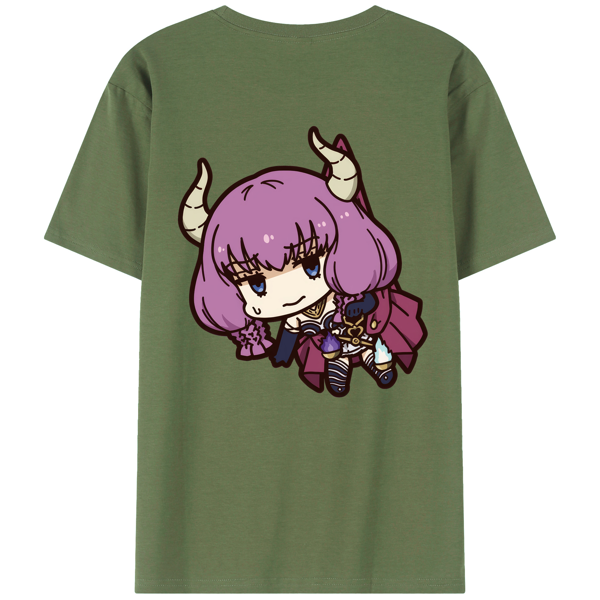 （画像用） 葬送のフリーレン Frieren 綿100％ メンズ半袖Tシャツ（バックプリント） 通気性